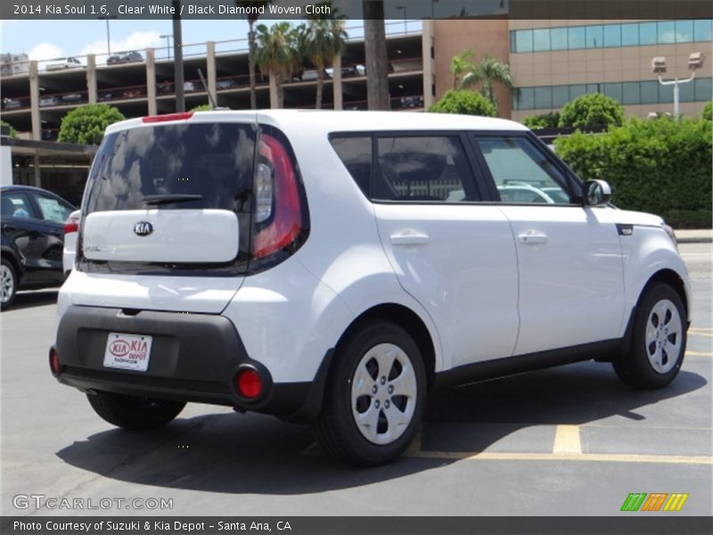 Clear White / Black Diamond Woven Cloth 2014 Kia Soul 1.6