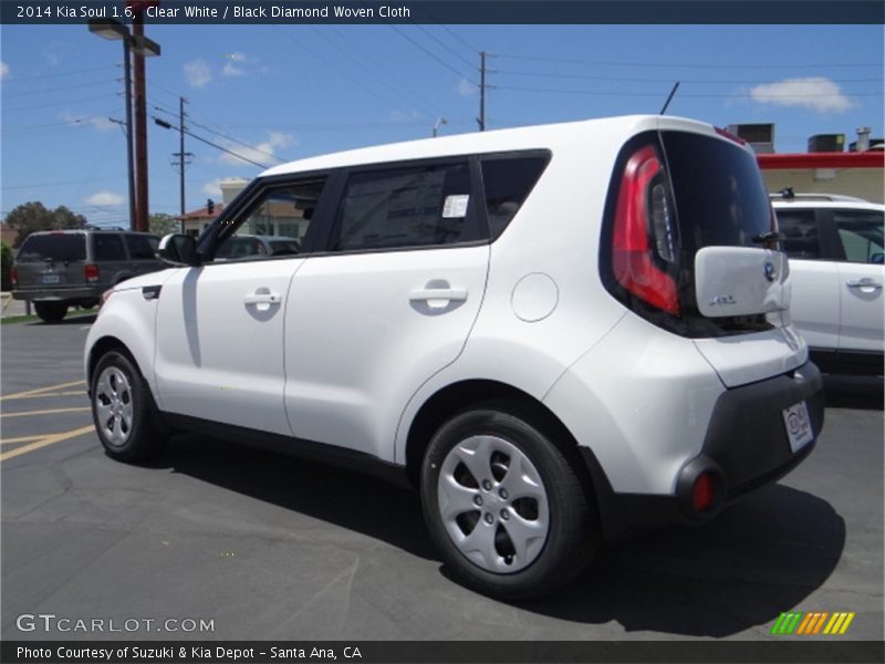 Clear White / Black Diamond Woven Cloth 2014 Kia Soul 1.6