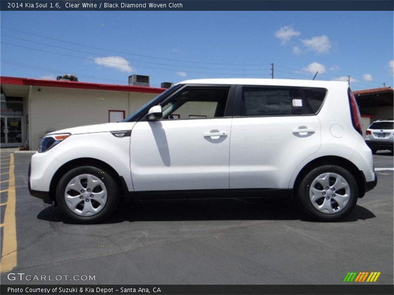 Clear White / Black Diamond Woven Cloth 2014 Kia Soul 1.6
