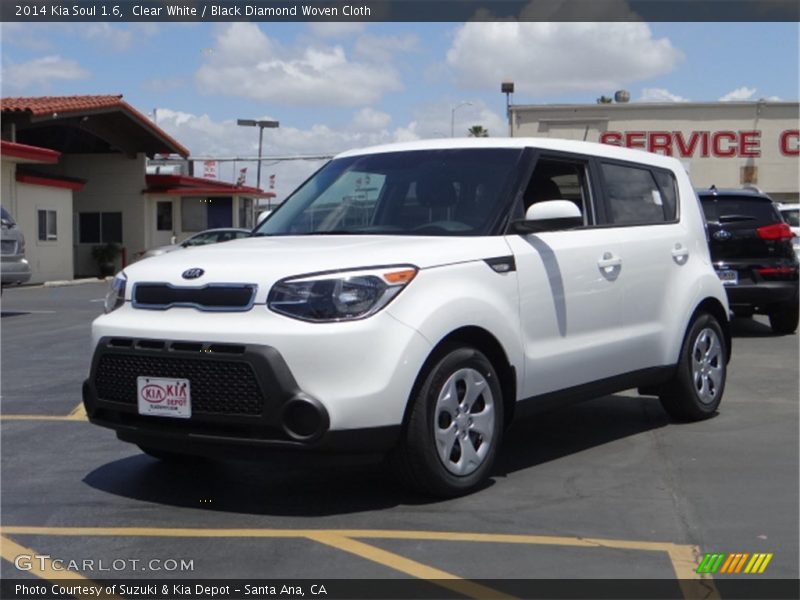 Clear White / Black Diamond Woven Cloth 2014 Kia Soul 1.6