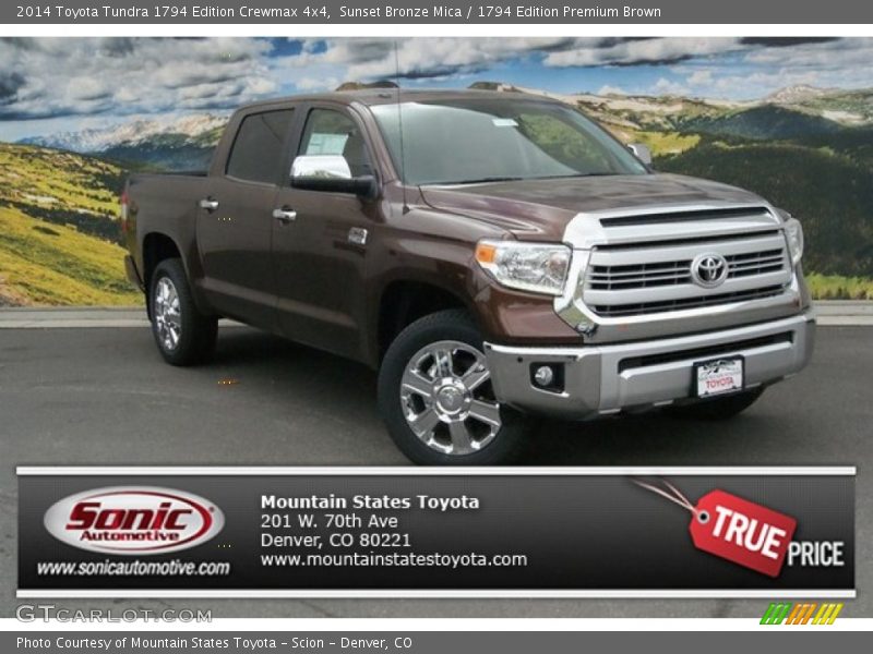 Sunset Bronze Mica / 1794 Edition Premium Brown 2014 Toyota Tundra 1794 Edition Crewmax 4x4