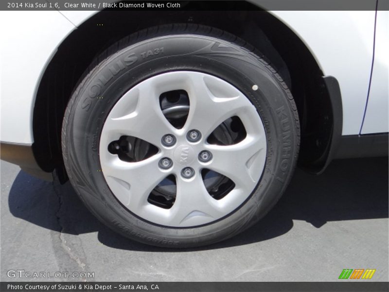 Clear White / Black Diamond Woven Cloth 2014 Kia Soul 1.6