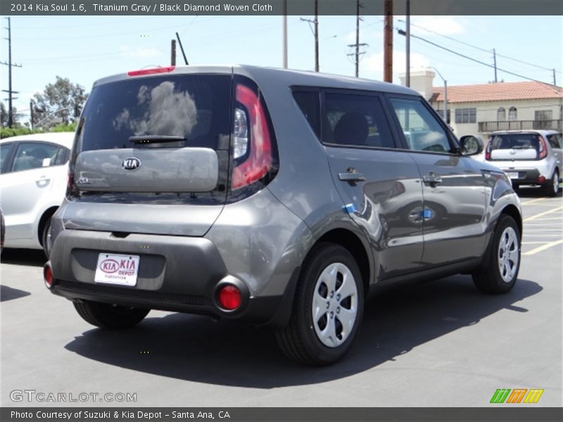 Titanium Gray / Black Diamond Woven Cloth 2014 Kia Soul 1.6