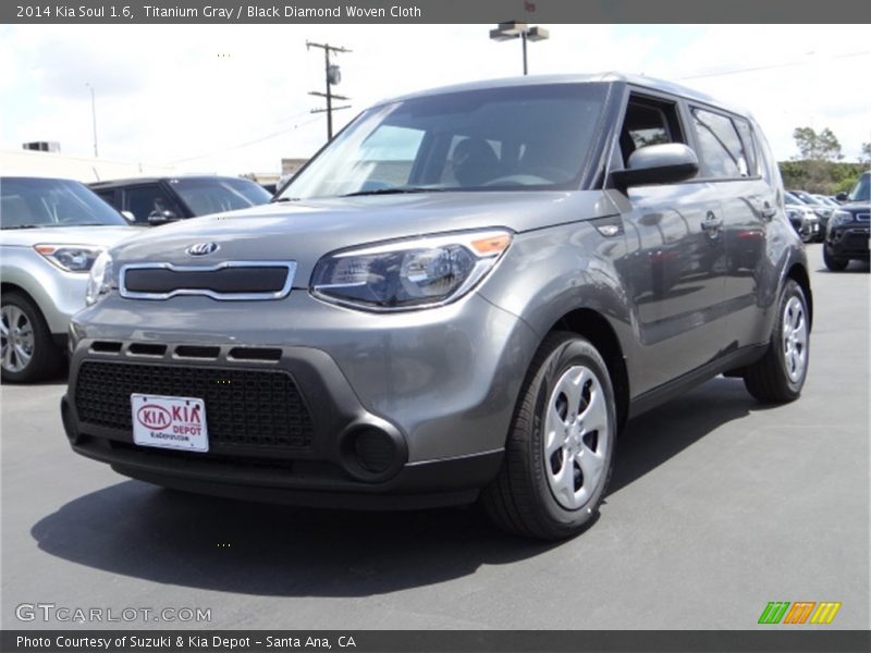 Titanium Gray / Black Diamond Woven Cloth 2014 Kia Soul 1.6
