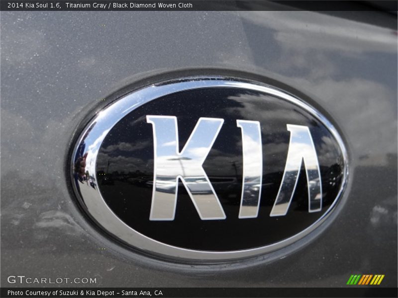 Titanium Gray / Black Diamond Woven Cloth 2014 Kia Soul 1.6