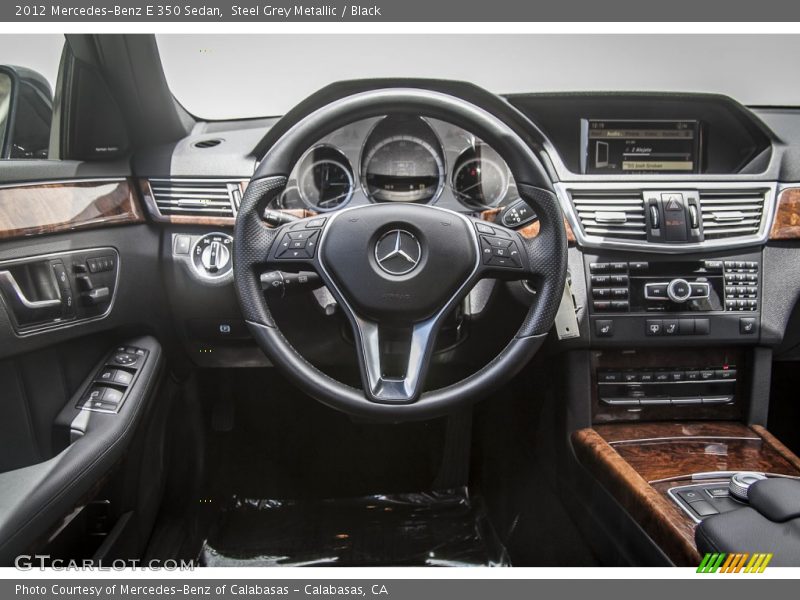 Steel Grey Metallic / Black 2012 Mercedes-Benz E 350 Sedan