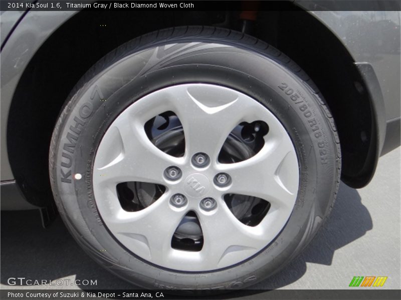 Titanium Gray / Black Diamond Woven Cloth 2014 Kia Soul 1.6