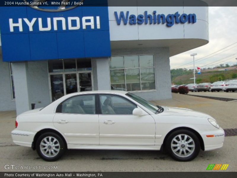 White Pearl / Beige 2004 Hyundai Sonata V6