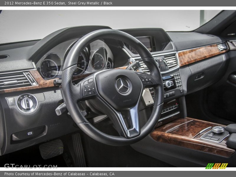 Steel Grey Metallic / Black 2012 Mercedes-Benz E 350 Sedan