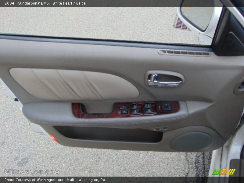 White Pearl / Beige 2004 Hyundai Sonata V6