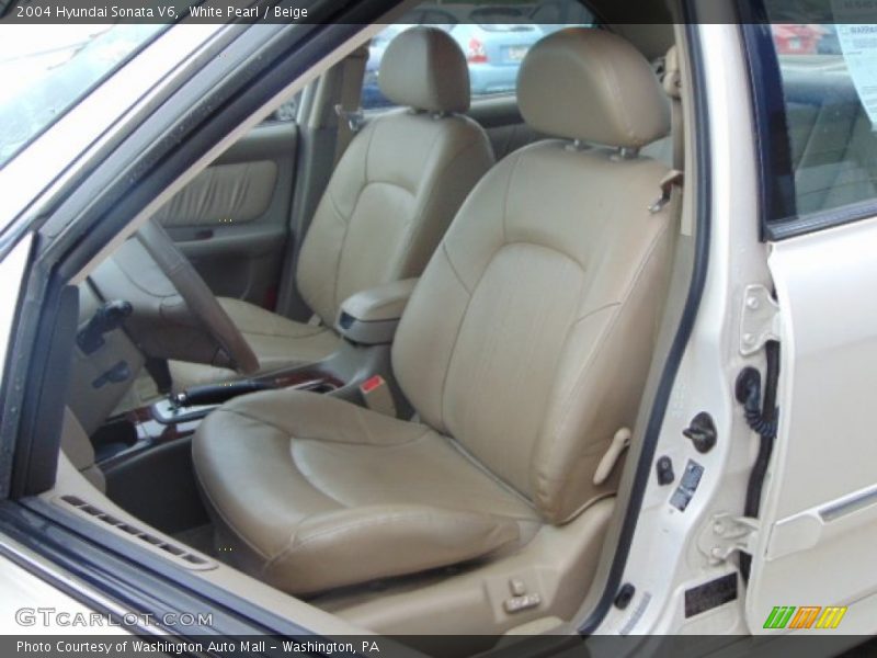 White Pearl / Beige 2004 Hyundai Sonata V6