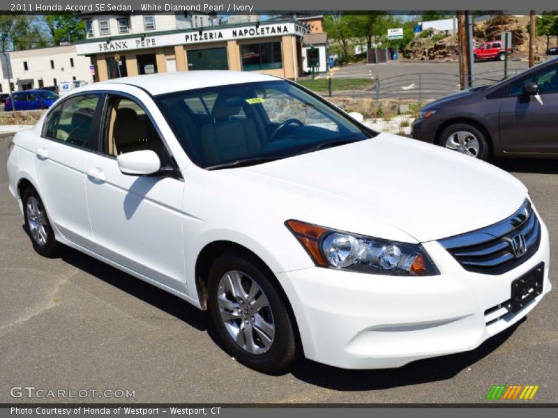 White Diamond Pearl / Ivory 2011 Honda Accord SE Sedan