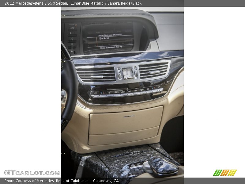 Lunar Blue Metallic / Sahara Beige/Black 2012 Mercedes-Benz S 550 Sedan