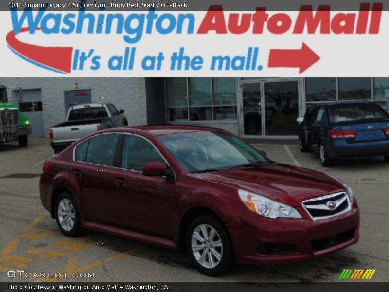 Ruby Red Pearl / Off-Black 2011 Subaru Legacy 2.5i Premium