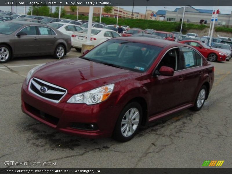 Ruby Red Pearl / Off-Black 2011 Subaru Legacy 2.5i Premium