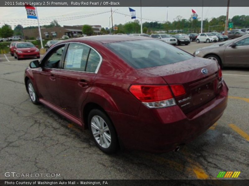 Ruby Red Pearl / Off-Black 2011 Subaru Legacy 2.5i Premium