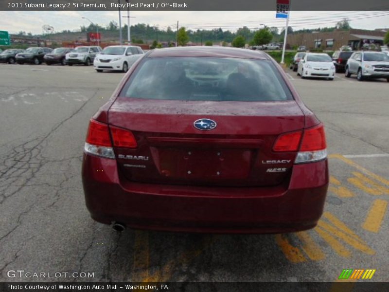 Ruby Red Pearl / Off-Black 2011 Subaru Legacy 2.5i Premium