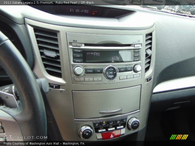 Ruby Red Pearl / Off-Black 2011 Subaru Legacy 2.5i Premium