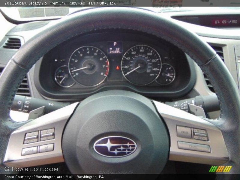 Ruby Red Pearl / Off-Black 2011 Subaru Legacy 2.5i Premium