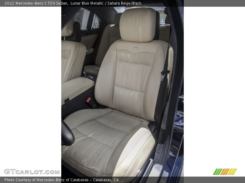 Lunar Blue Metallic / Sahara Beige/Black 2012 Mercedes-Benz S 550 Sedan