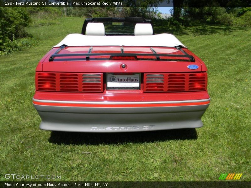 Medium Scarlet Red / White 1987 Ford Mustang GT Convertible