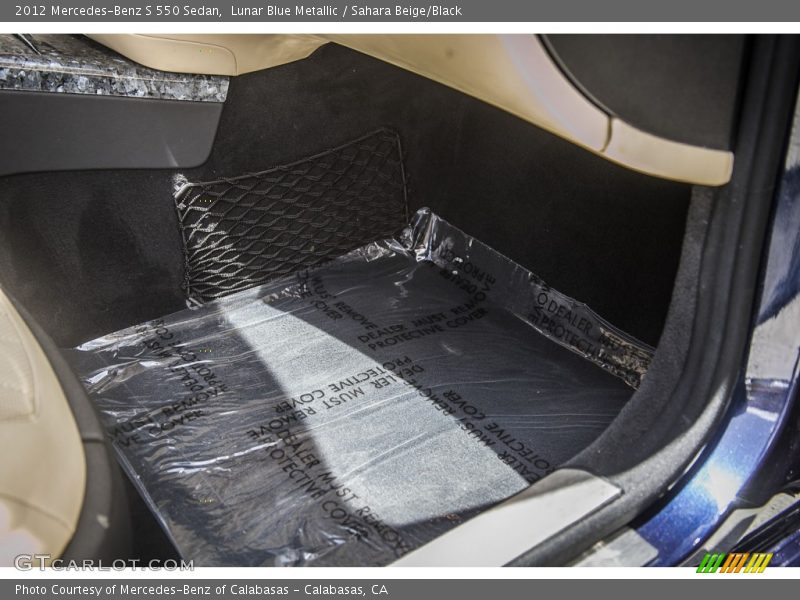 Lunar Blue Metallic / Sahara Beige/Black 2012 Mercedes-Benz S 550 Sedan