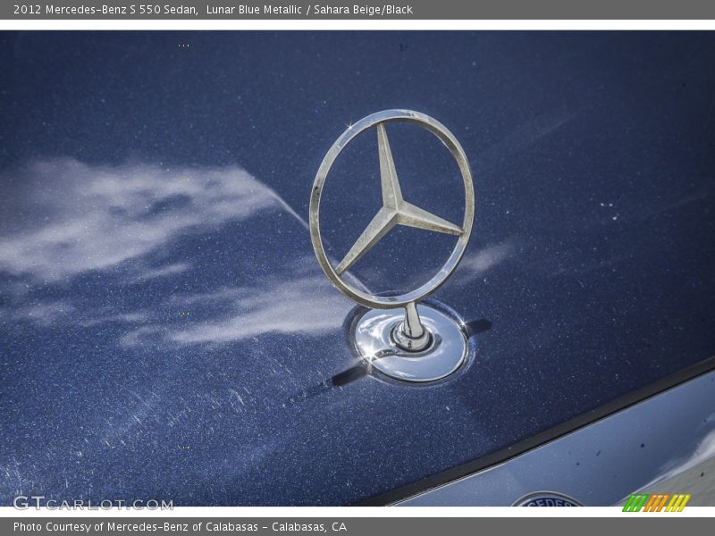 Lunar Blue Metallic / Sahara Beige/Black 2012 Mercedes-Benz S 550 Sedan