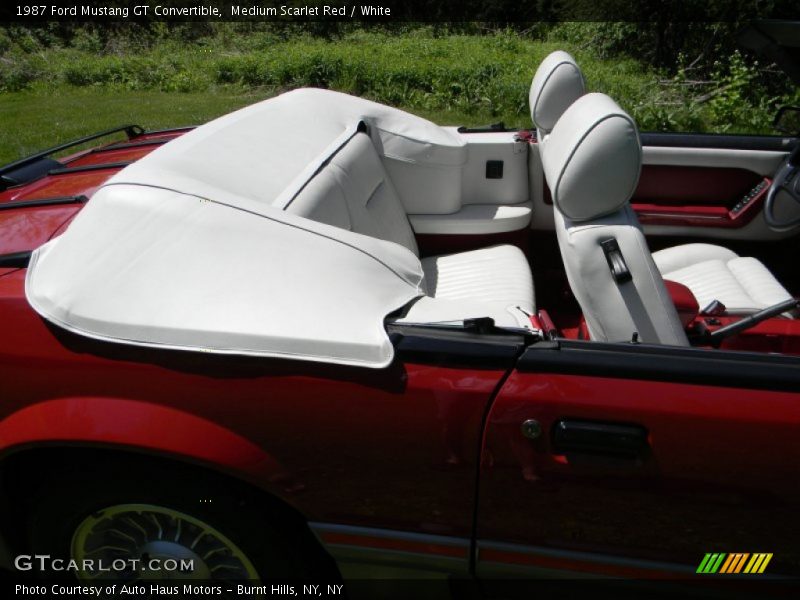 Medium Scarlet Red / White 1987 Ford Mustang GT Convertible