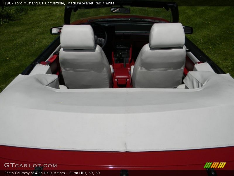 Medium Scarlet Red / White 1987 Ford Mustang GT Convertible