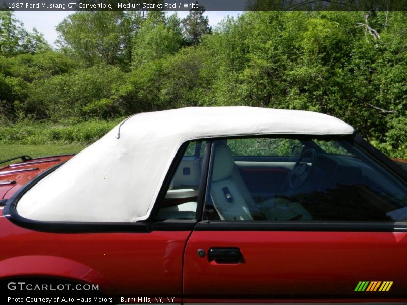 Medium Scarlet Red / White 1987 Ford Mustang GT Convertible