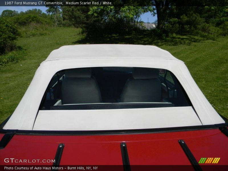 Medium Scarlet Red / White 1987 Ford Mustang GT Convertible
