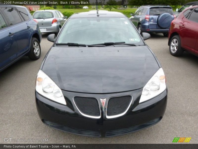 Black / Ebony Black 2008 Pontiac G6 Value Leader Sedan