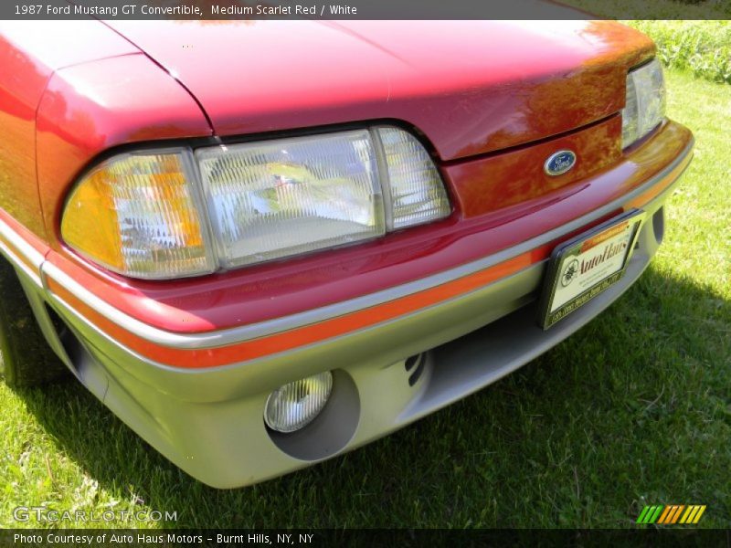 Medium Scarlet Red / White 1987 Ford Mustang GT Convertible