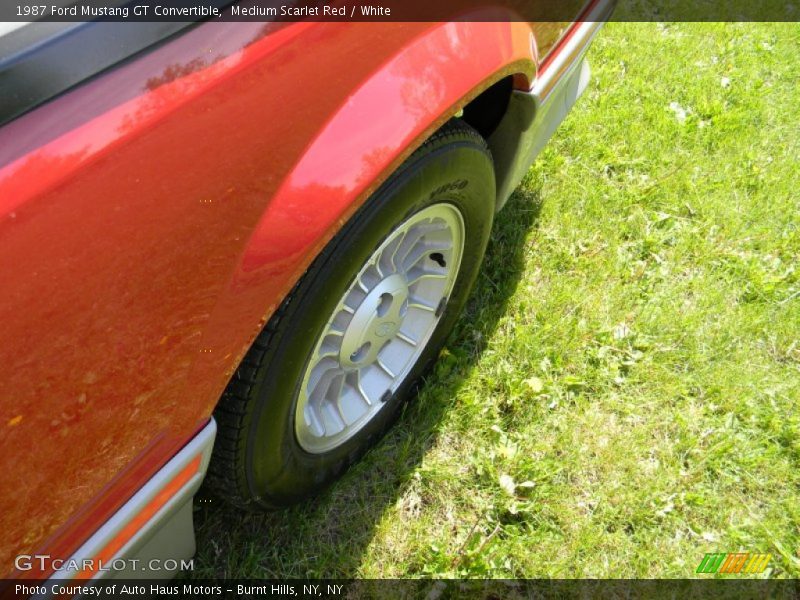 Medium Scarlet Red / White 1987 Ford Mustang GT Convertible