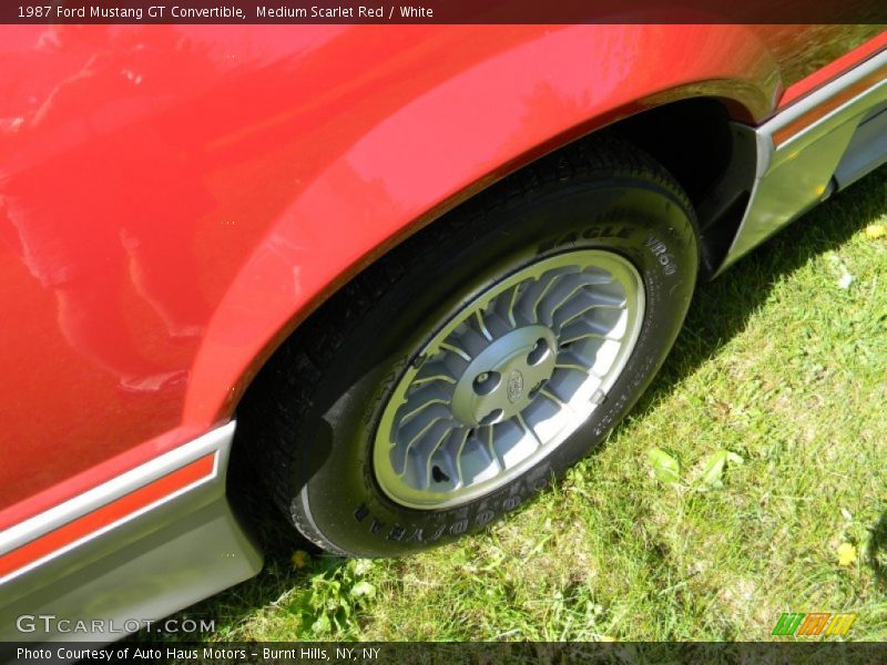 Medium Scarlet Red / White 1987 Ford Mustang GT Convertible