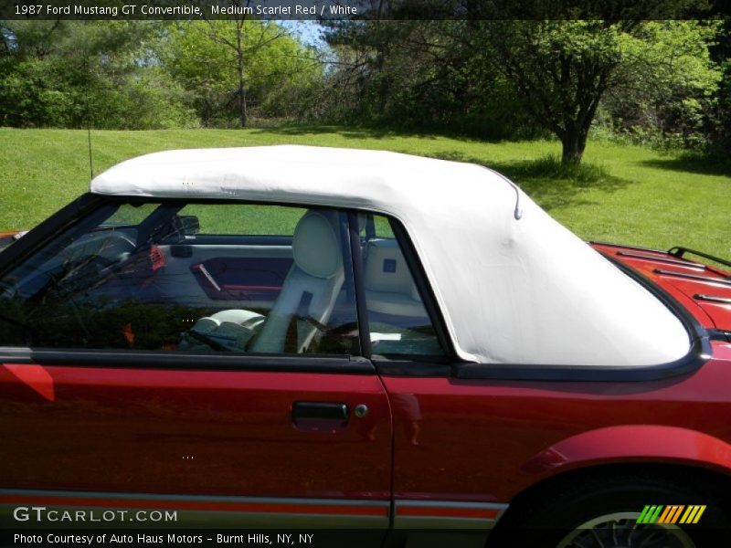 Medium Scarlet Red / White 1987 Ford Mustang GT Convertible