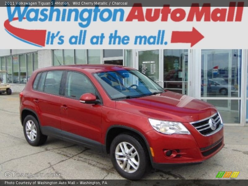 Wild Cherry Metallic / Charcoal 2011 Volkswagen Tiguan S 4Motion