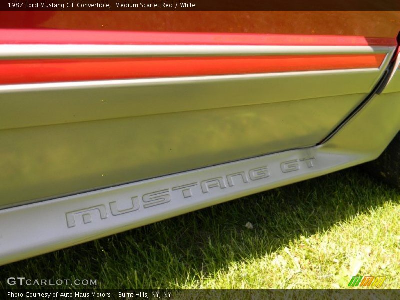 Medium Scarlet Red / White 1987 Ford Mustang GT Convertible