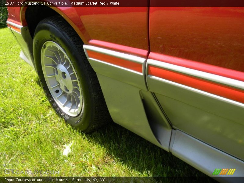 Medium Scarlet Red / White 1987 Ford Mustang GT Convertible