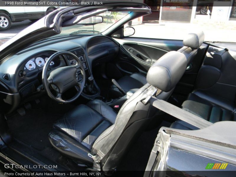 Black / Black 1998 Ford Mustang SVT Cobra Convertible