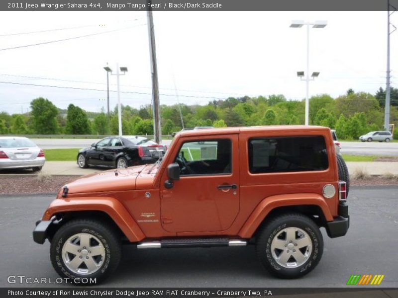 Mango Tango Pearl / Black/Dark Saddle 2011 Jeep Wrangler Sahara 4x4