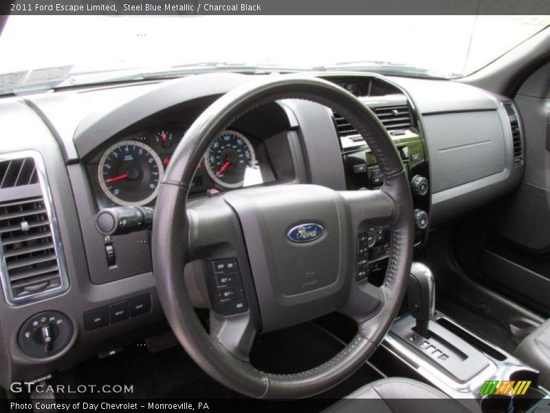 Steel Blue Metallic / Charcoal Black 2011 Ford Escape Limited