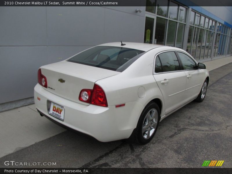 Summit White / Cocoa/Cashmere 2010 Chevrolet Malibu LT Sedan