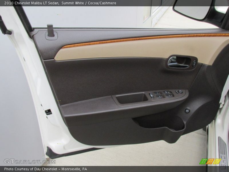 Summit White / Cocoa/Cashmere 2010 Chevrolet Malibu LT Sedan