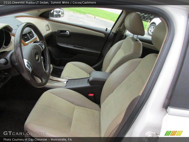 Summit White / Cocoa/Cashmere 2010 Chevrolet Malibu LT Sedan