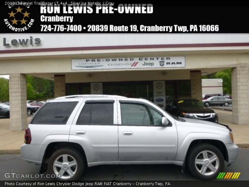 Silver Ice Metallic / Gray 2009 Chevrolet TrailBlazer LT 4x4