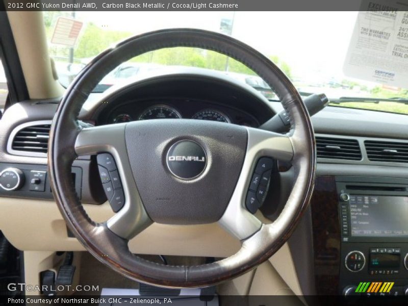 Carbon Black Metallic / Cocoa/Light Cashmere 2012 GMC Yukon Denali AWD