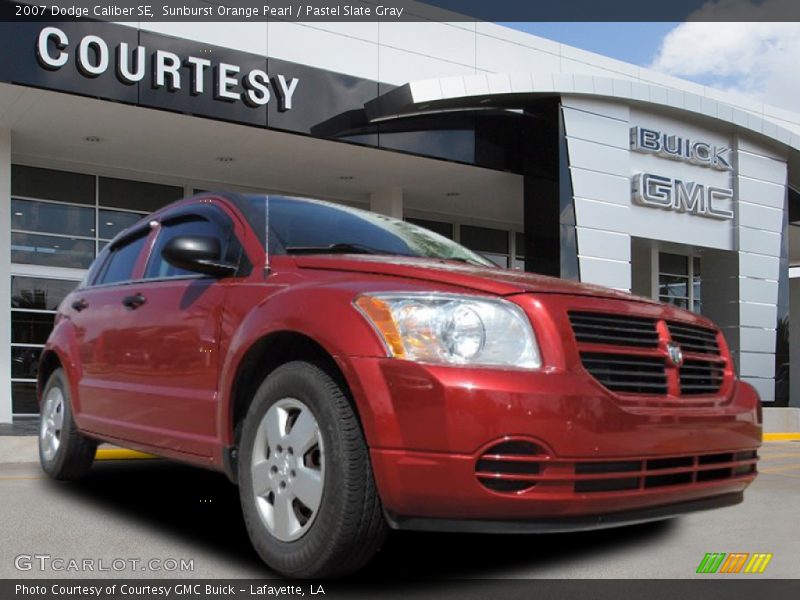 Sunburst Orange Pearl / Pastel Slate Gray 2007 Dodge Caliber SE