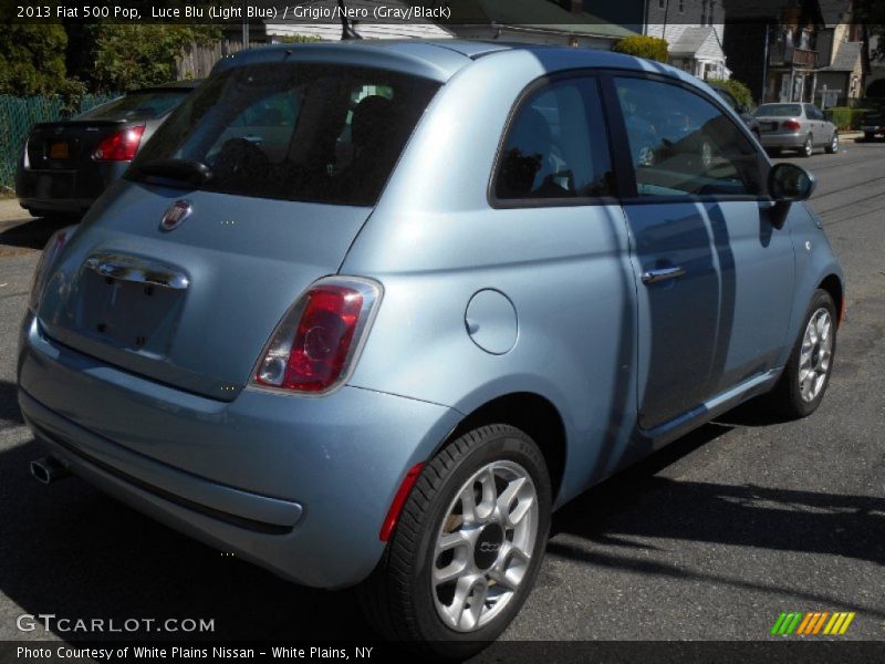 Luce Blu (Light Blue) / Grigio/Nero (Gray/Black) 2013 Fiat 500 Pop