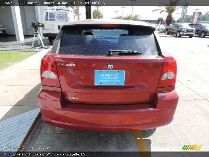 Sunburst Orange Pearl / Pastel Slate Gray 2007 Dodge Caliber SE